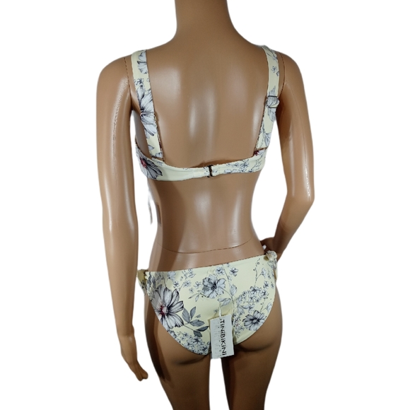 TiniBikini Swimwear Floral 2pc BikiniSilver Colo - Picture 5 of 5